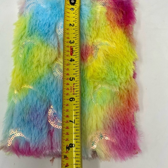 NEW - Colorful Faux Fur Rainbow Colored Journal Notebook - Picture 6 of 7